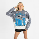 Carolina Panthers Gameday Couture Women's Arch Rivals Faded Wash Sweatshirt Gray | NFL