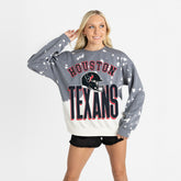 Houston Texans Gameday Couture Women's Arch Rivals Faded Wash Sweatshirt Gray | NFL