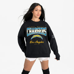 Los Angeles Chargers Gameday Couture Women's Powerhouse Play Premium Fleece Sweatshirt Black | NFL