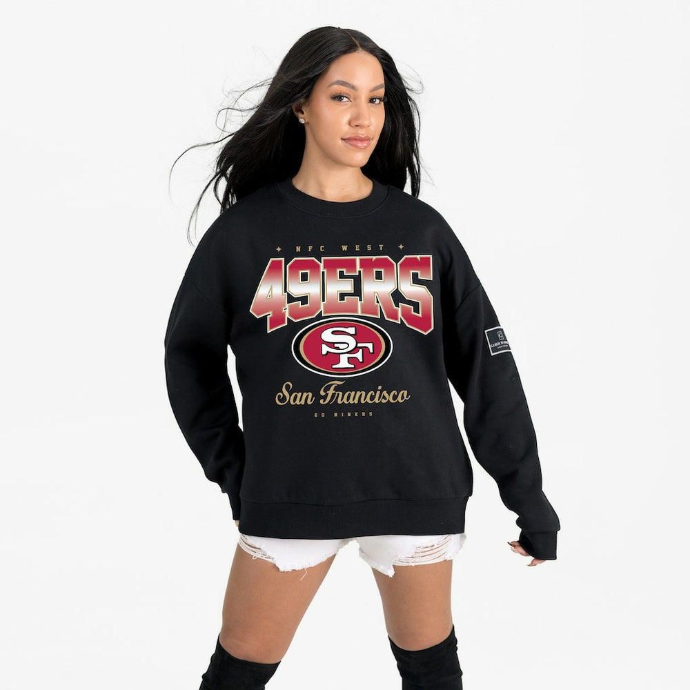 San Francisco 49ers Gameday Couture Women's Powerhouse Play Premium Fleece Sweatshirt Black | NFL
