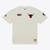 Chicago Bulls Hardwood Classics Chainstitch Premium T-Shirt Cream - NBA