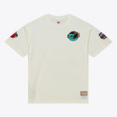 Memphis Grizzlies Hardwood Classics Chainstitch Premium T-Shirt Cream - NBA