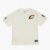 Cleveland Cavaliers Hardwood Classics Chainstitch Premium T-Shirt Cream - NBA