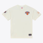 New York Knicks Hardwood Classics Chainstitch Premium T-Shirt Cream - NBA
