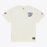 Oklahoma City Thunder Hardwood Classics Chainstitch Premium T-Shirt Cream - NBA