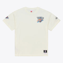 Oklahoma City Thunder Hardwood Classics Chainstitch Premium T-Shirt Cream - NBA