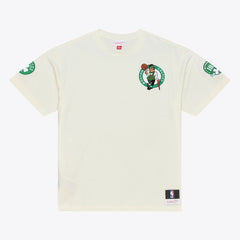 Boston Celtics Hardwood Classics Chainstitch Premium T-Shirt Cream - NBA
