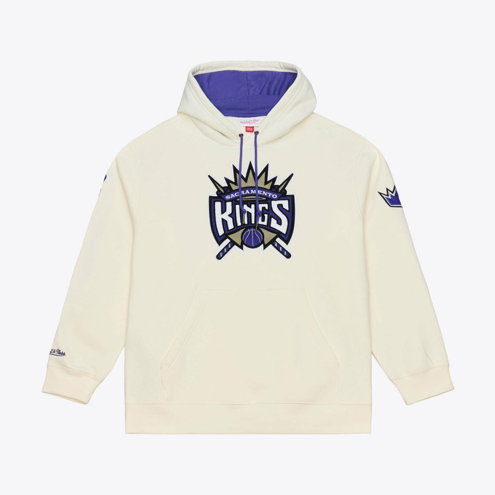 Sacramento Kings Hardwood Classics Chainstitch Premium Fleece Hoodie Cream - NBA