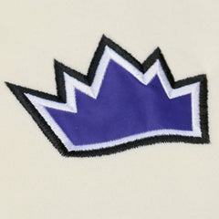 Sacramento Kings Hardwood Classics Chainstitch Premium Fleece Hoodie Cream - NBA