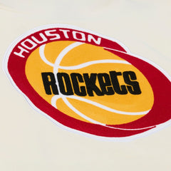 Houston Rockets Hardwood Classics Chainstitch Premium Fleece Hoodie Cream - NBA