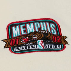 Memphis Grizzlies Hardwood Classics Chainstitch Premium Fleece Hoodie Cream - NBA