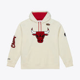 Chicago Bulls Hardwood Classics Chainstitch Premium Fleece Hoodie Cream - NBA