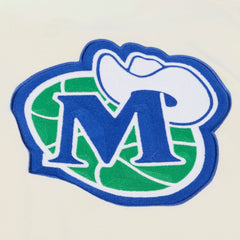 Dallas Mavericks Hardwood Classics Chainstitch Premium Fleece Hoodie Cream - NBA