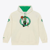 Boston Celtics Hardwood Classics Chainstitch Premium Fleece Hoodie Cream - NBA