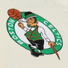 Boston Celtics Hardwood Classics Chainstitch Premium Fleece Hoodie Cream - NBA