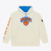 New York Knicks Hardwood Classics Chainstitch Premium Fleece Hoodie Cream - NBA