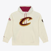 Cleveland Cavaliers Hardwood Classics Chainstitch Premium Fleece Hoodie Cream - NBA