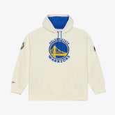 Golden State Warriors Hardwood Classics Chainstitch Premium Fleece Hoodie Cream - NBA