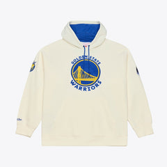 Golden State Warriors Hardwood Classics Chainstitch Premium Fleece Hoodie Cream - NBA