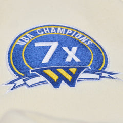 Golden State Warriors Hardwood Classics Chainstitch Premium Fleece Hoodie Cream - NBA