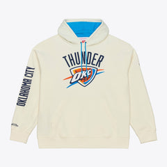 Oklahoma City Thunder Hardwood Classics Chainstitch Premium Fleece Hoodie Cream - NBA