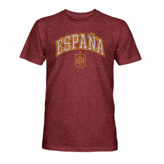 Spain National Team 1863FC Athletic Wordmark Vintage Tri-Blend T-Shirt Maroon - FIFA World CUP