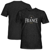 France National Team 1863FC Athletic Wordmark Vintage Tri-Blend T-Shirt Black - FIFA World CUP