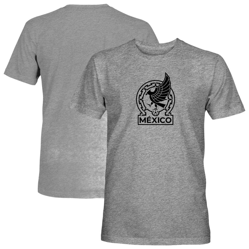Mexico National Team 1863FC Mono Badge Vintage Tri-Blend T-Shirt Gray - FIFA World CUP