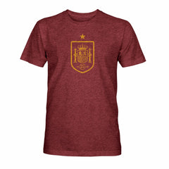 Spain National Team 1863FC Mono Badge Vintage Tri-Blend T-Shirt Maroon - FIFA World CUP