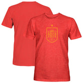 Spain National Team 1863FC Mono Badge Vintage Tri-Blend T-Shirt Red - FIFA World CUP