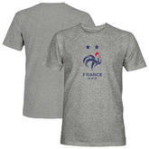 France National Team 1863FC Color Badge Vintage Tri-Blend T-Shirt Gray - FIFA World CUP