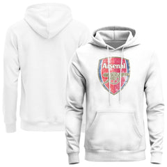 Arsenal 1863FC Color Badge Fleece Hoodie White - FIFA World CUP
