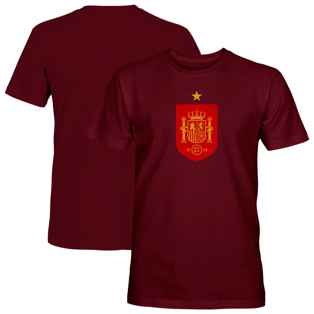 Spain National Team 1863FC Color Badge T-Shirt Maroon - FIFA World CUP
