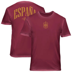 Spain National Team 1863FC Back Wordmark Soft Wash T-Shirt Red - FIFA World CUP