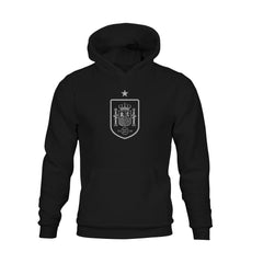 Spain National Team 1863FC Youth Mono Badge Fleece Hoodie Black - FIFA World CUP