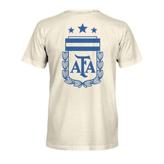 Argentina National Team 1863FC Big Logo Heavyweight T-Shirt Cream - FIFA World CUP