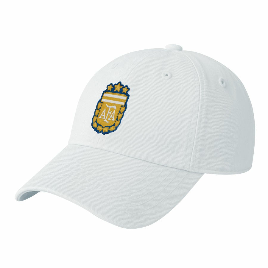 Argentina National Team 1863FC Retro Badge Crew Adjustable Hat White - FIFA World CUP