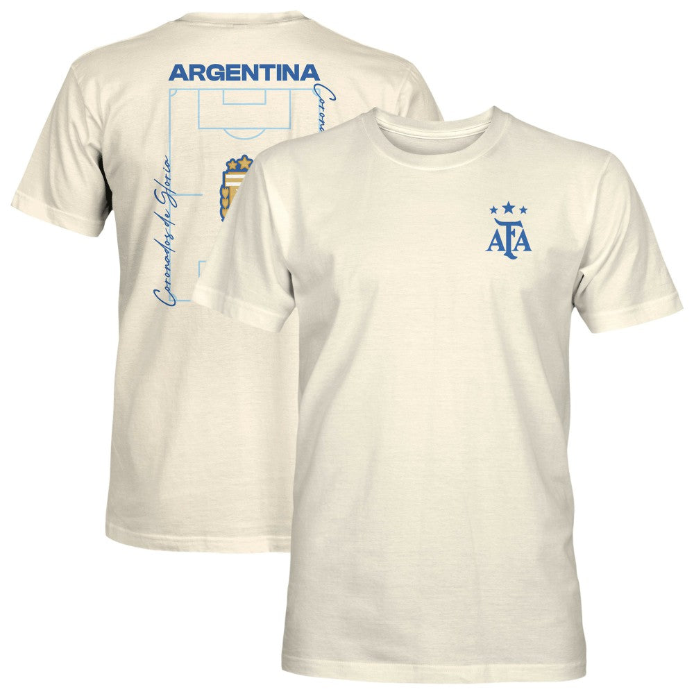 Argentina National Team 1863FC Own the Pitch Heavyweight T-Shirt Cream - FIFA World CUP