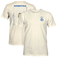 Argentina National Team 1863FC Own the Pitch Heavyweight T-Shirt Cream - FIFA World CUP