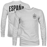 Spain National Team 1863FC Back Team Arch Long Sleeve T-Shirt Gray - FIFA World CUP