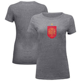 Spain National Team 1863FC Women's Color Badge Vintage Tri-Blend T-Shirt Gray - FIFA World CUP