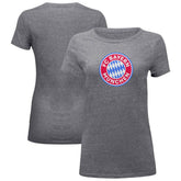 Bayern Munich 1863FC Women's Color Badge Vintage Tri-Blend T-Shirt Gray - FIFA World CUP
