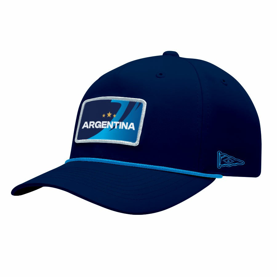 Argentina National Team 1863FC Color Badge Caddy Adjustable Hat Navy - FIFA World CUP