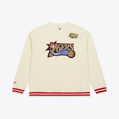 Philadelphia 76ers Hardwood Classics 76 Originals Collection Sweatshirt Cream - NBA