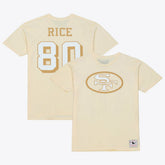 Jerry Rice San Francisco 49ers Sandman Name & Number T-Shirt Cream | Mitchell & Ness