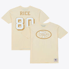 Jerry Rice San Francisco 49ers Sandman Name & Number T-Shirt Cream | Mitchell & Ness