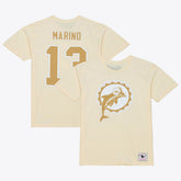 Dan Marino Miami Dolphins Sandman Name & Number T-Shirt Cream | Mitchell & Ness
