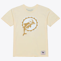Dan Marino Miami Dolphins Sandman Name & Number T-Shirt Cream | Mitchell & Ness