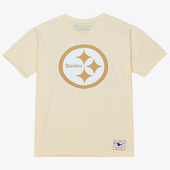 Troy Polamalu Pittsburgh Steelers Sandman Name & Number T-Shirt Cream | Mitchell & Ness