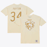 Walter Payton Chicago Bears Sandman Name & Number T-Shirt Cream | Mitchell & Ness